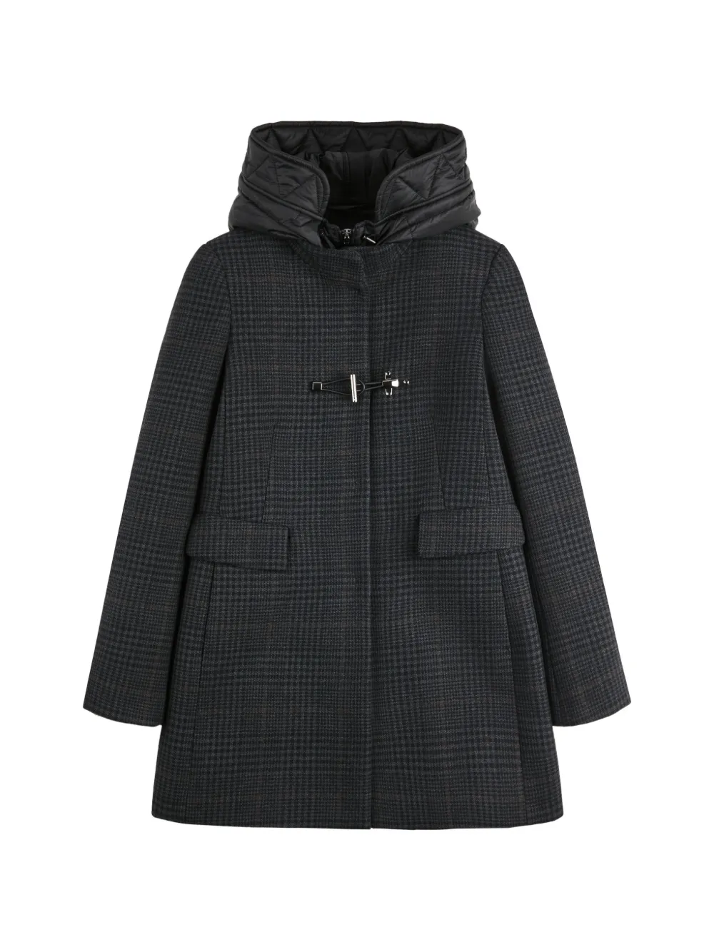 Fay Cappotto a quadri - Nero