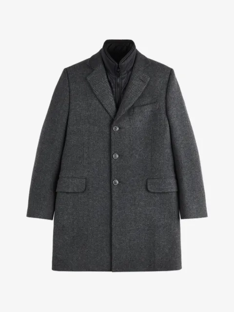 Fay herringbone-pattern Double Coat