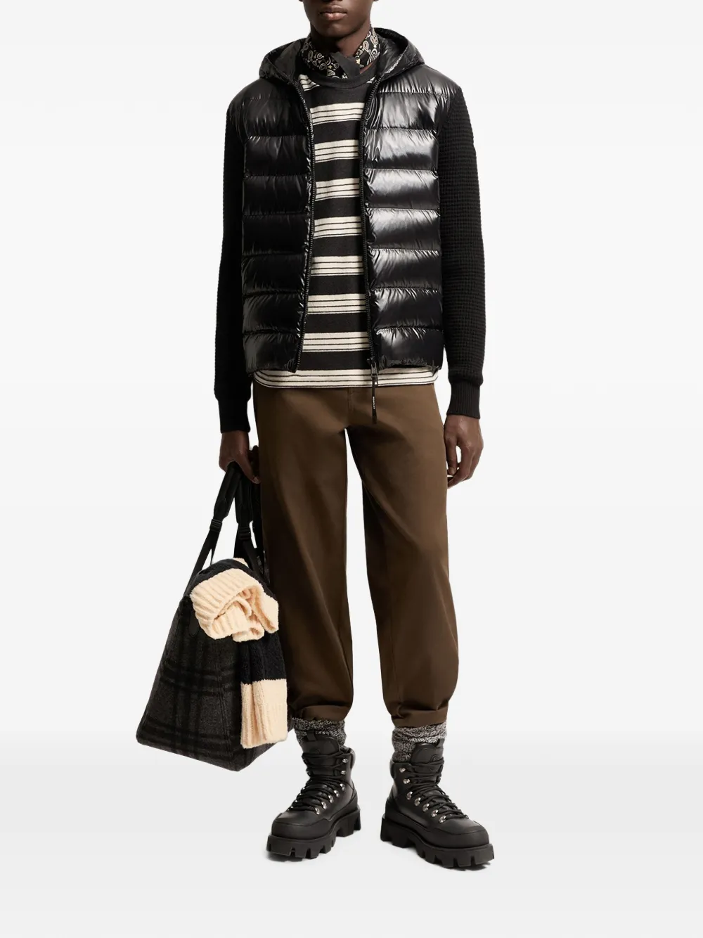 Moncler Gevoerd jack met capuchon Zwart