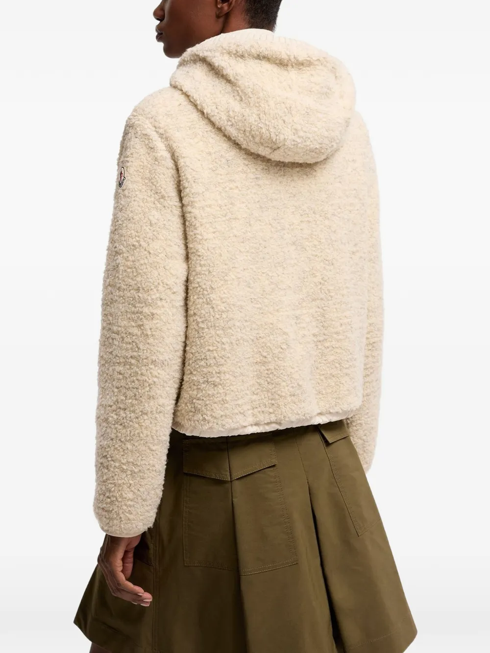 Moncler Gewatteerd jack met capuchon Beige