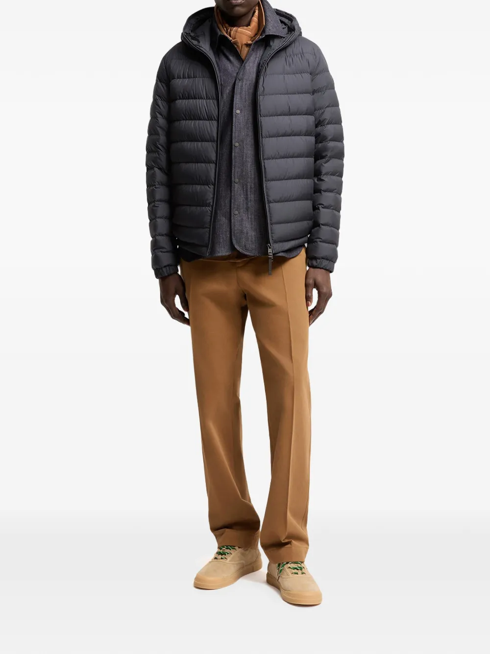 Moncler Solien donsjack met capuchon Grijs