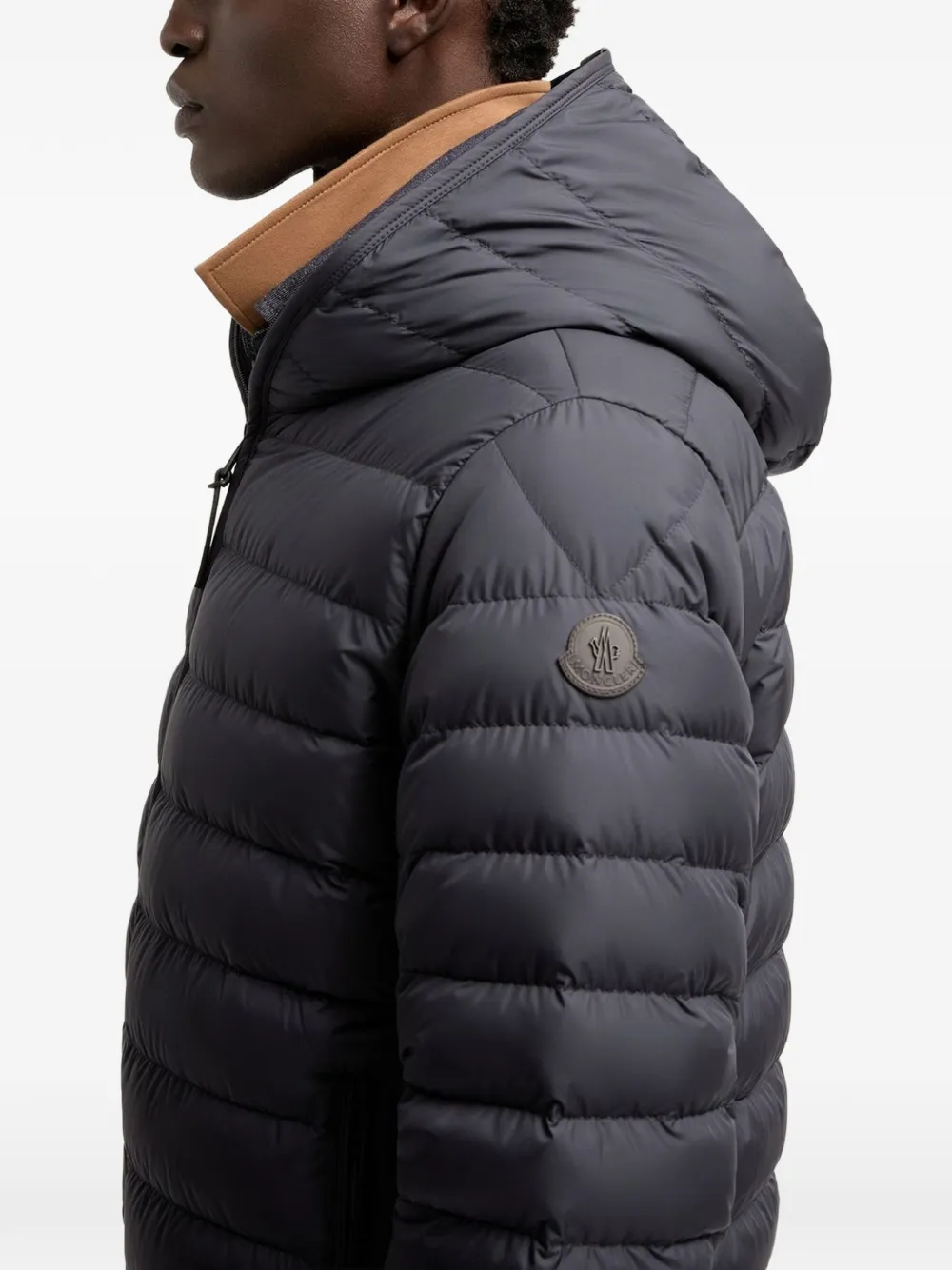 Moncler Solien donsjack met capuchon Grijs