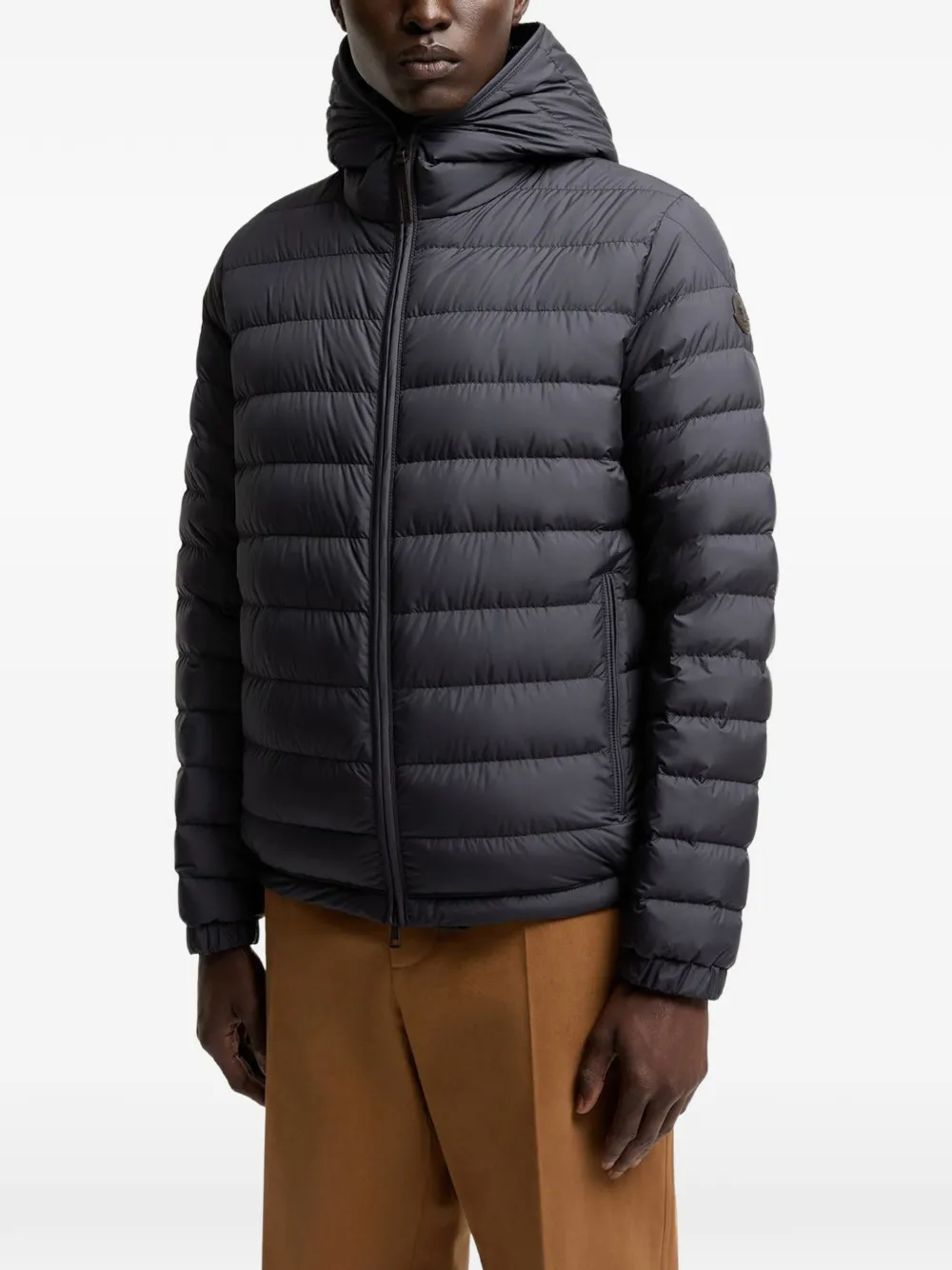 Moncler Solien donsjack met capuchon Grijs