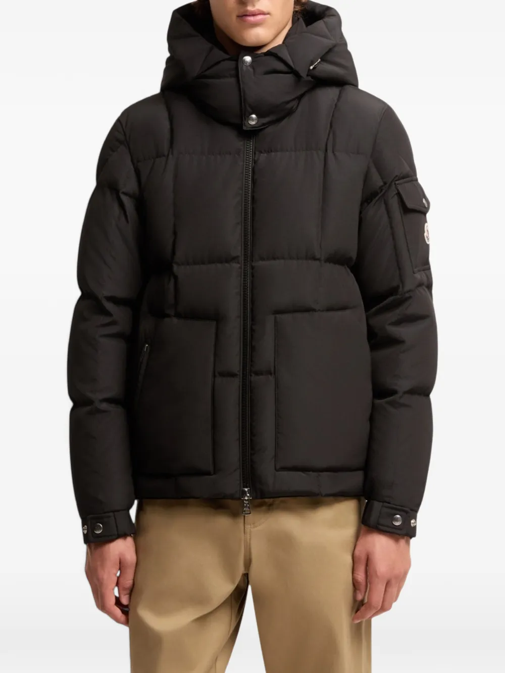 Moncler Dravenis gewatteerd jack met capuchon Zwart