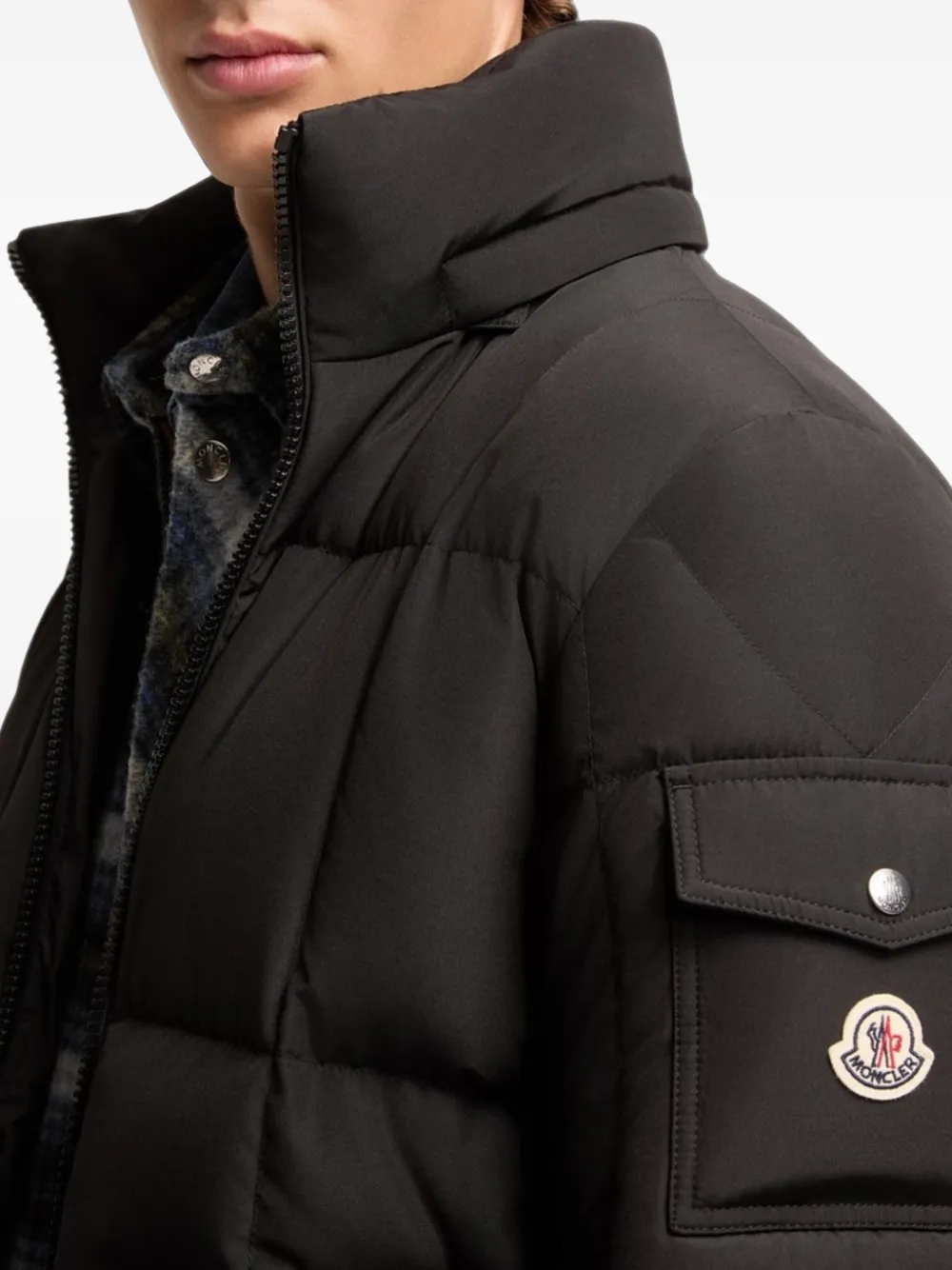 Moncler Dravenis gewatteerd jack met capuchon Zwart