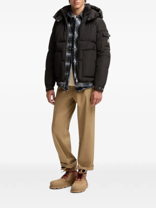 Moncler Dravenis Quilted Hooded Jacket | Black | FARFETCH