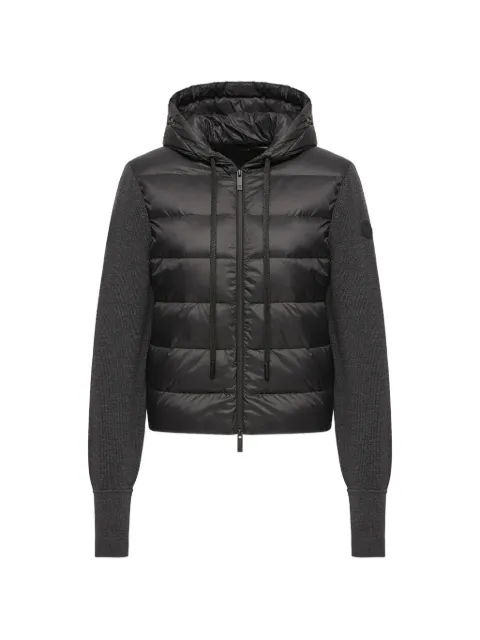 Moncler quilted-panel hooded cardigan
