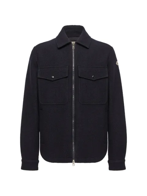 Moncler zip-up wool shirt jacket
