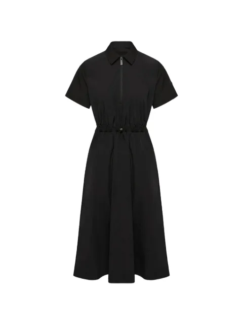 Moncler drawstring-waist zip-up midi dress