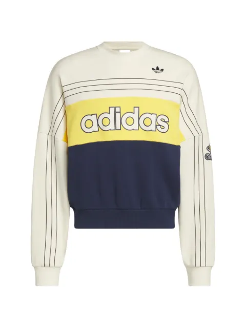adidas logo-print panelled sweater