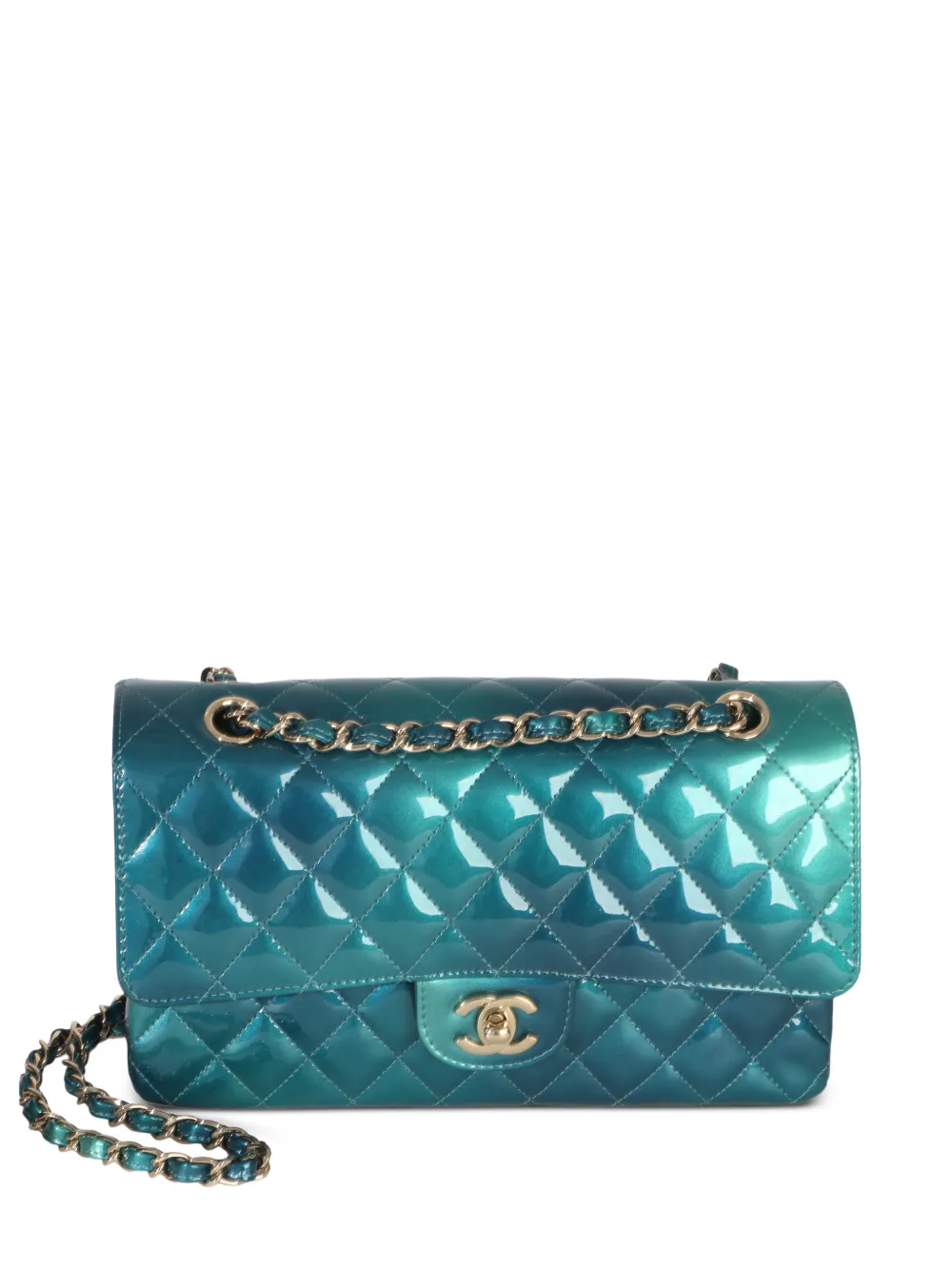 CHANEL Pre-Owned 2021-2025 medium Double Flap quilted shoulder bag - Blu