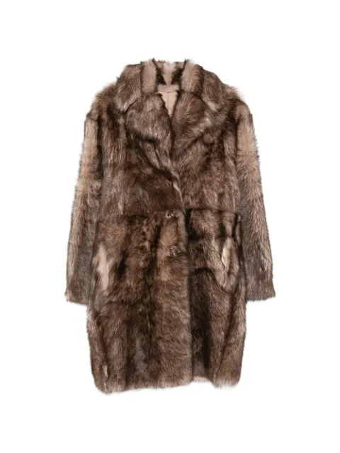 Manzoni 24 shearling notch-lapels coat