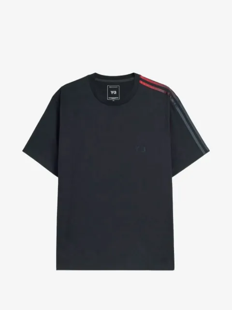Y-3 gradient-stripe logo-print T-shirt