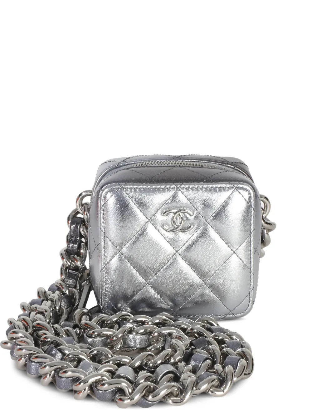 CHANEL Pre-Owned 2021 Coco Punk quilted bag - Argento