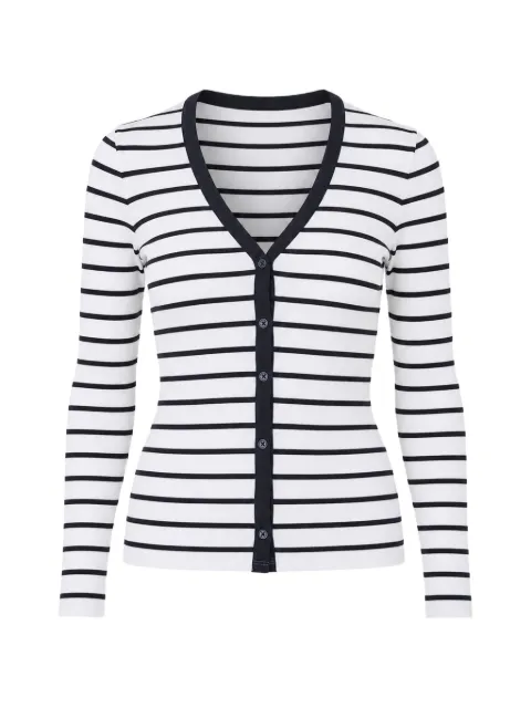 PATRICK ASSARAF striped rib-knit cardigan