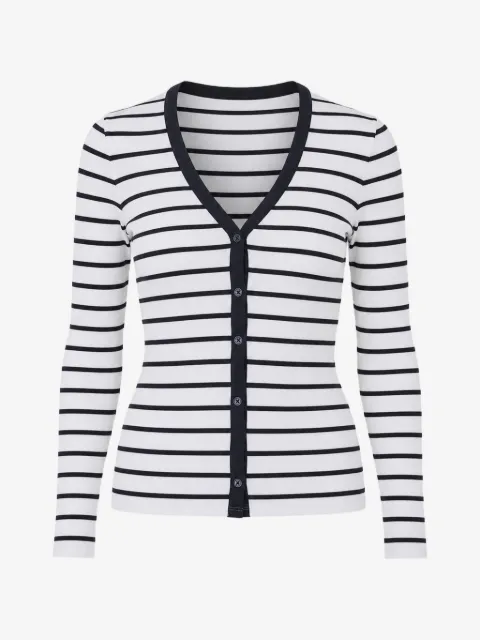 PATRICK ASSARAF striped rib-knit cardigan