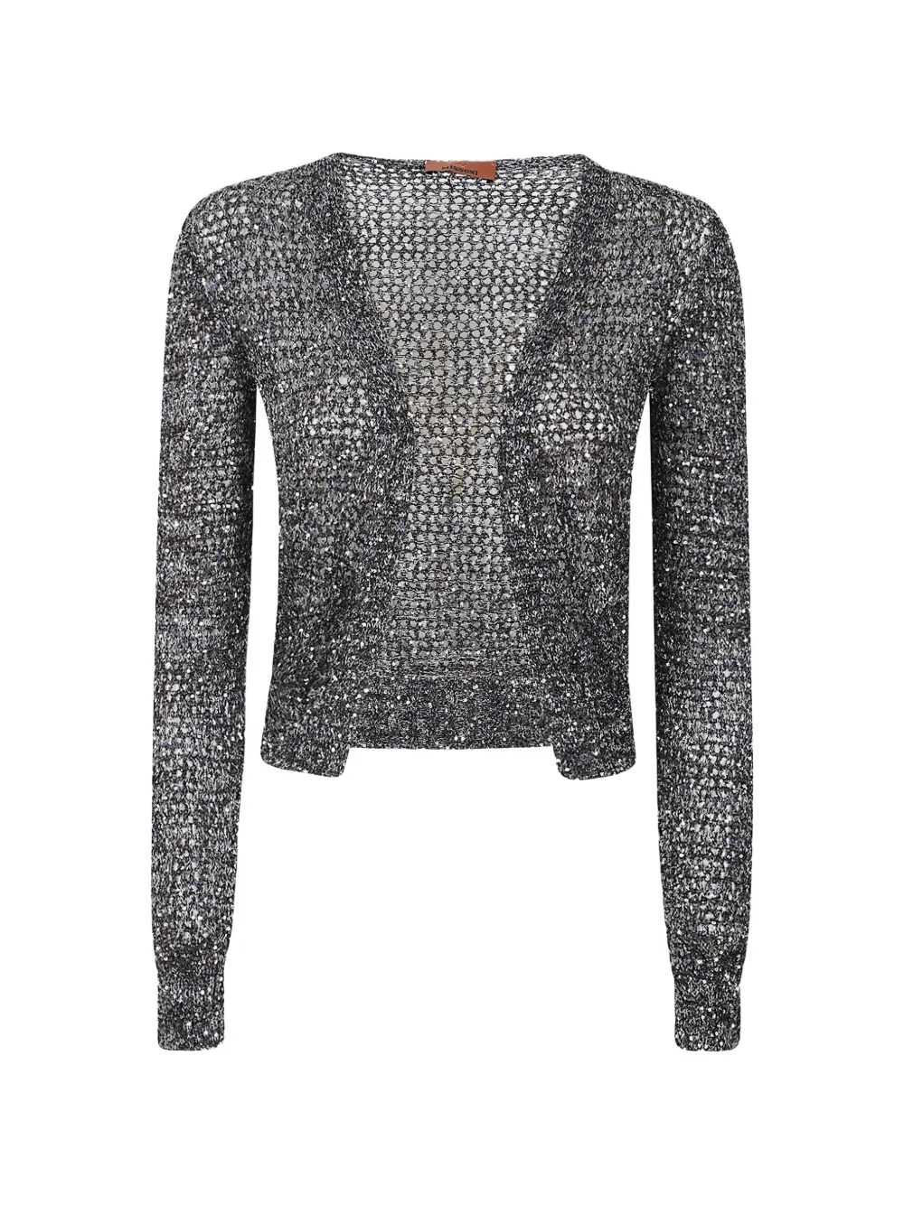 Missoni Sequin-embellished Open-knit Cardigan In Multi