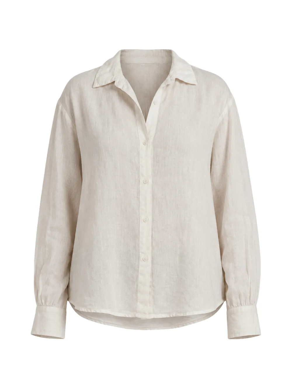 Velvet Brighton button-down long-sleeve linen shirt - Toni neutri