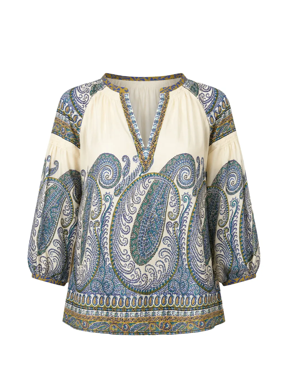BOTEH Arcadia paisley smock blouse - Neutrals