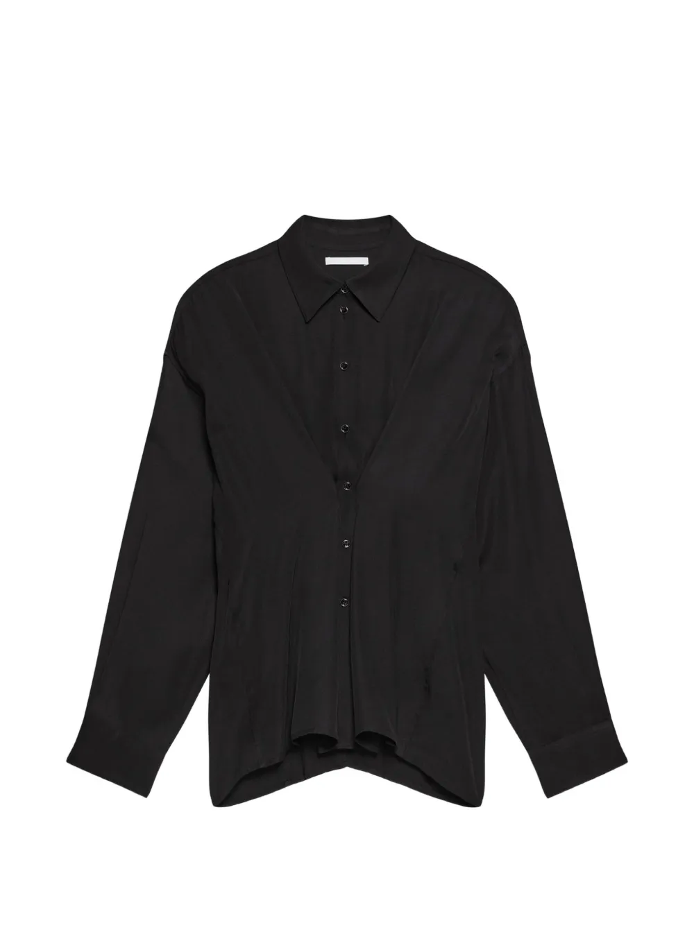Helmut Lang Gesmockt blouse met lange mouwen Zwart