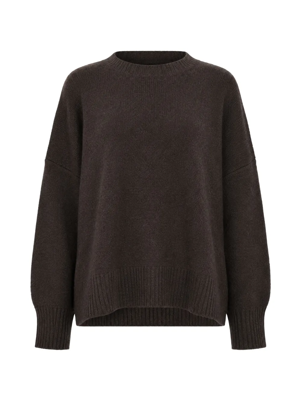 Oyuna ribbed-trim drop-shoulder sweater - Marrone
