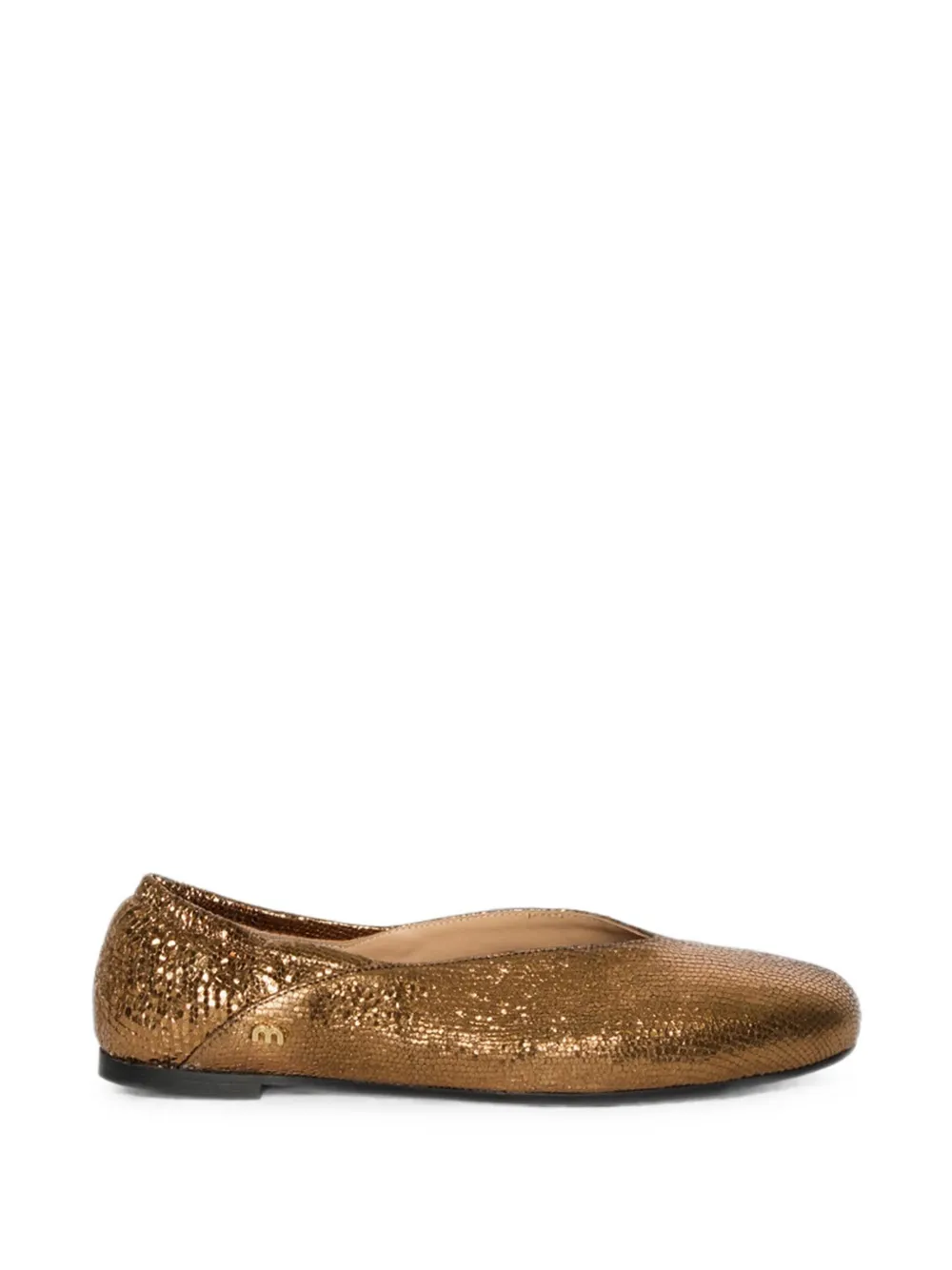 MOMONÌ Ballerine con effetto laminato - Oro
