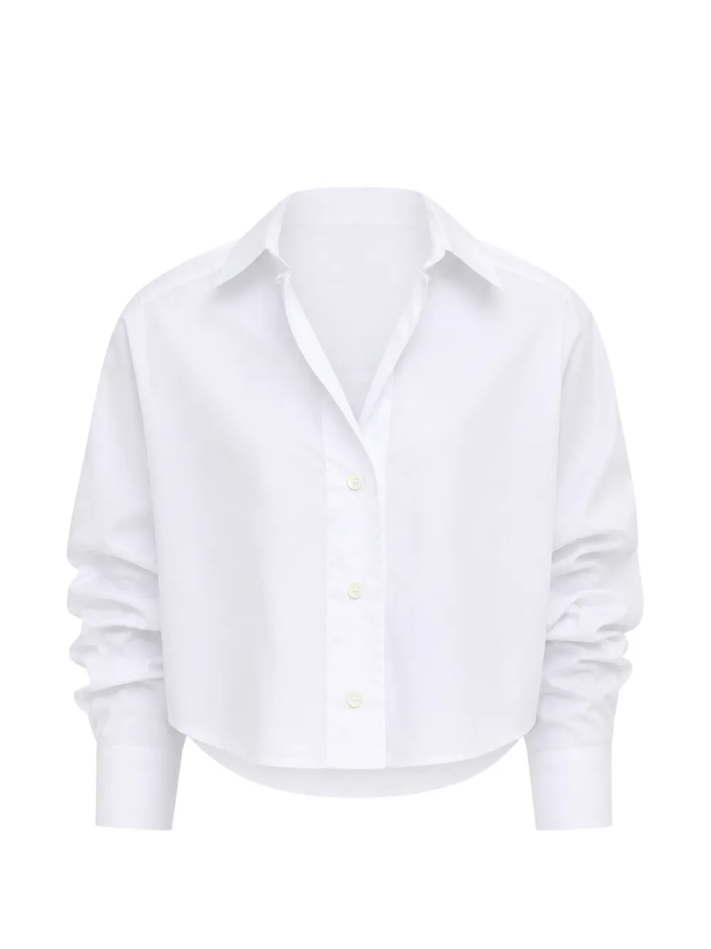 House Of Dagmar cropped long-sleeve shirt - White