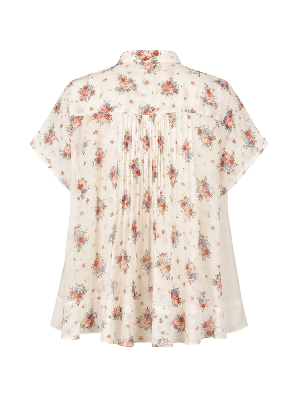 Dhaari Plooirok met bloemenprint Beige