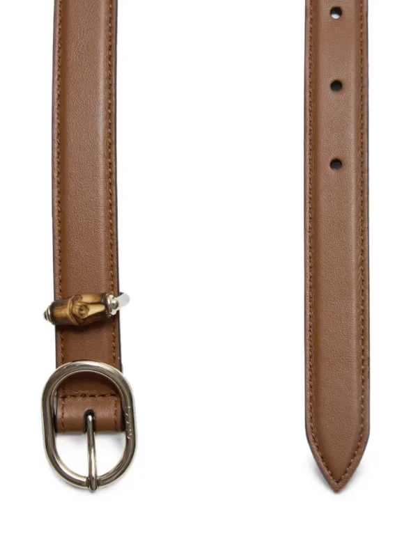 Gucci Bamboo Buckle Leather Belt | Brown | FARFETCH