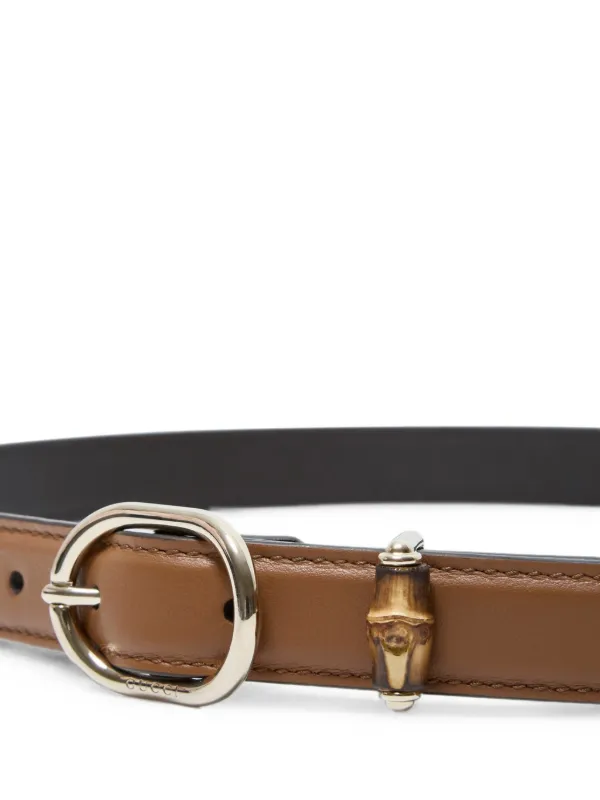 Gucci Bamboo Leather Belt, Brown Gucci Bamboo Buckle Leather Belt | Brown | FARFETCH main image 4