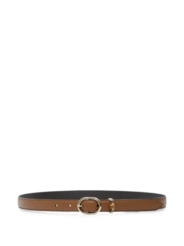 Gucci Bamboo Leather Belt, Brown Gucci Bamboo Buckle Leather Belt | Brown | FARFETCH main image 2