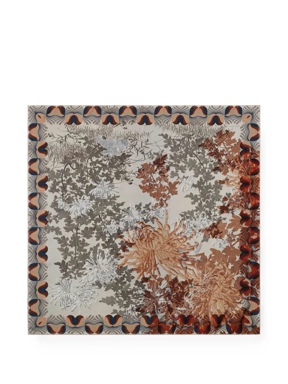 Pierre-Louis Mascia Cialda floral-print scarf - Toni neutri