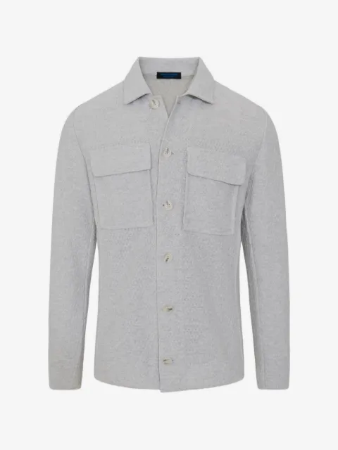 PATRICK ASSARAF knit-textured shirt jacket