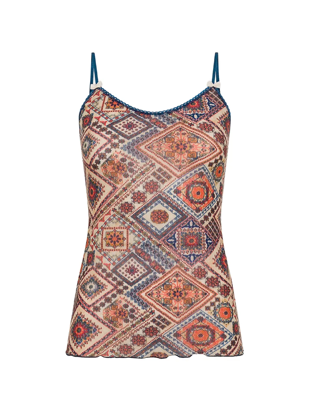 MOMONÌ Airelle geometric-print top - Toni neutri