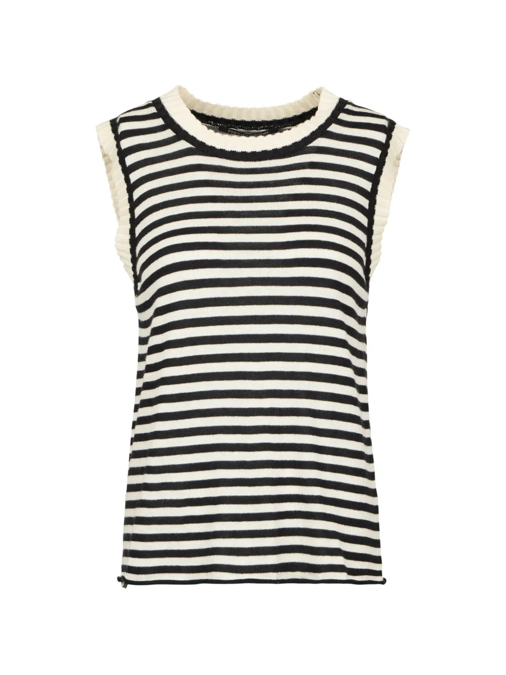 Hannes Roether striped-knit tank top - Nero