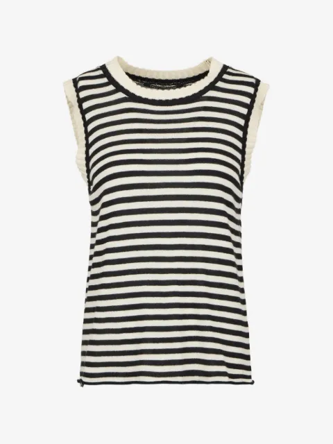 Hannes Roether striped-knit tank top