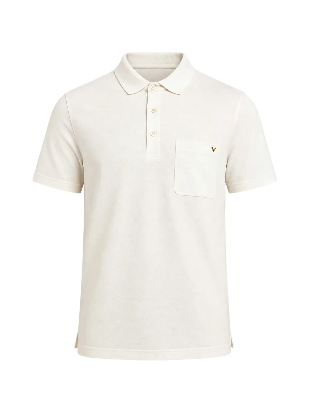 Valentino Garavani VLogo-detail chest-pocket polo shirt - Toni neutri