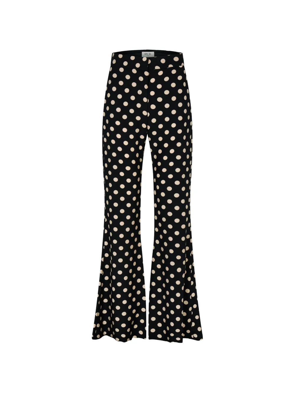 OUD PARIS polka-dot flared trousers - Schwarz