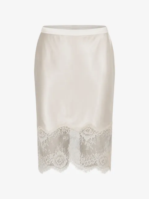 HERSKIND Herbert lace-trim midi skirt