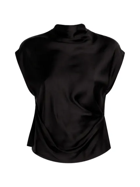 The Sei mock-neck draped blouse
