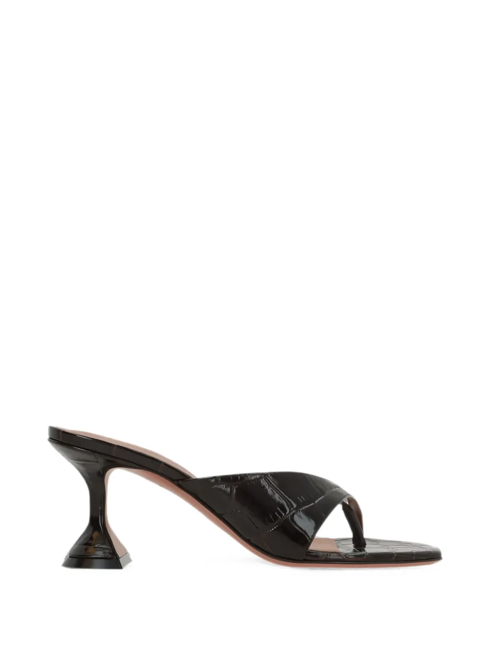 Amina Muaddi Shiona croc-effect leather sandals Bruin