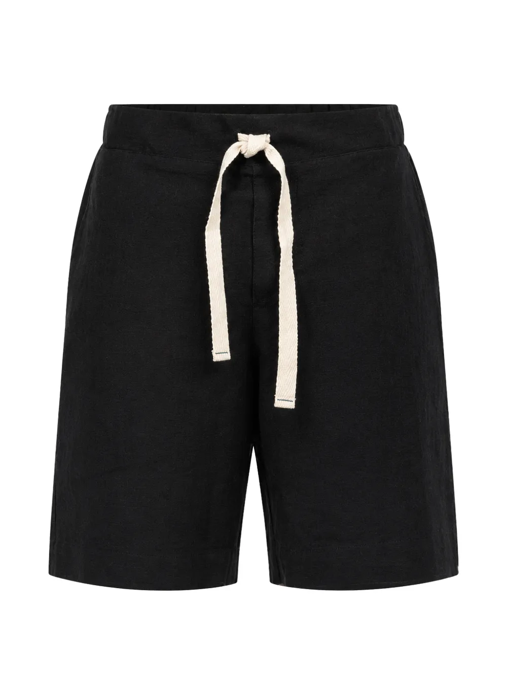 Marane Drawstring Linen Bermuda Shorts In Black