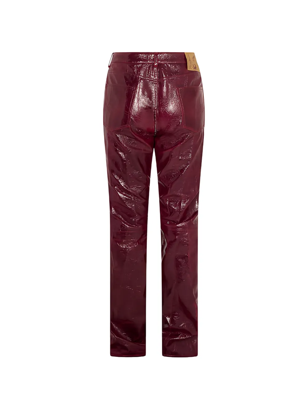 Martine Rose Broek van imitatieleer met lakleren effect Rood