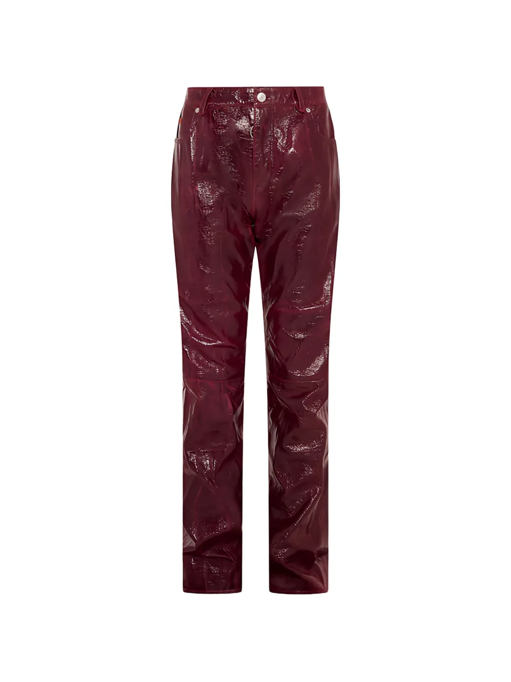 Martine Rose patent-effect faux-leather trousers - Rosso