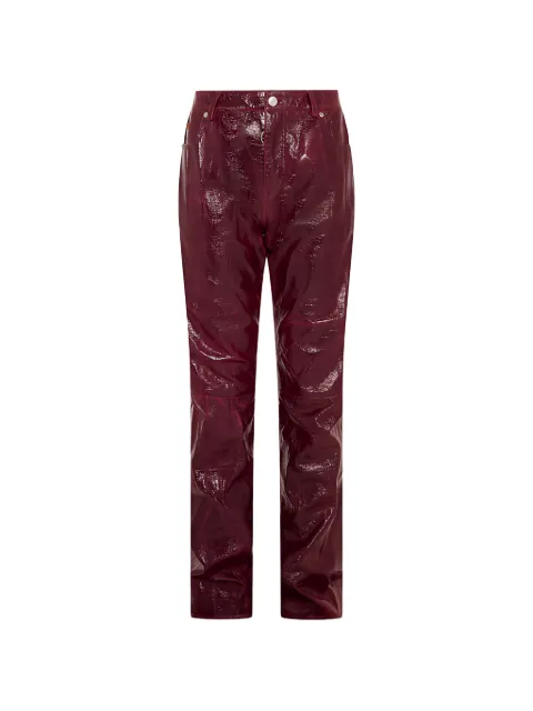 Martine Rose patent-effect faux-leather trousers