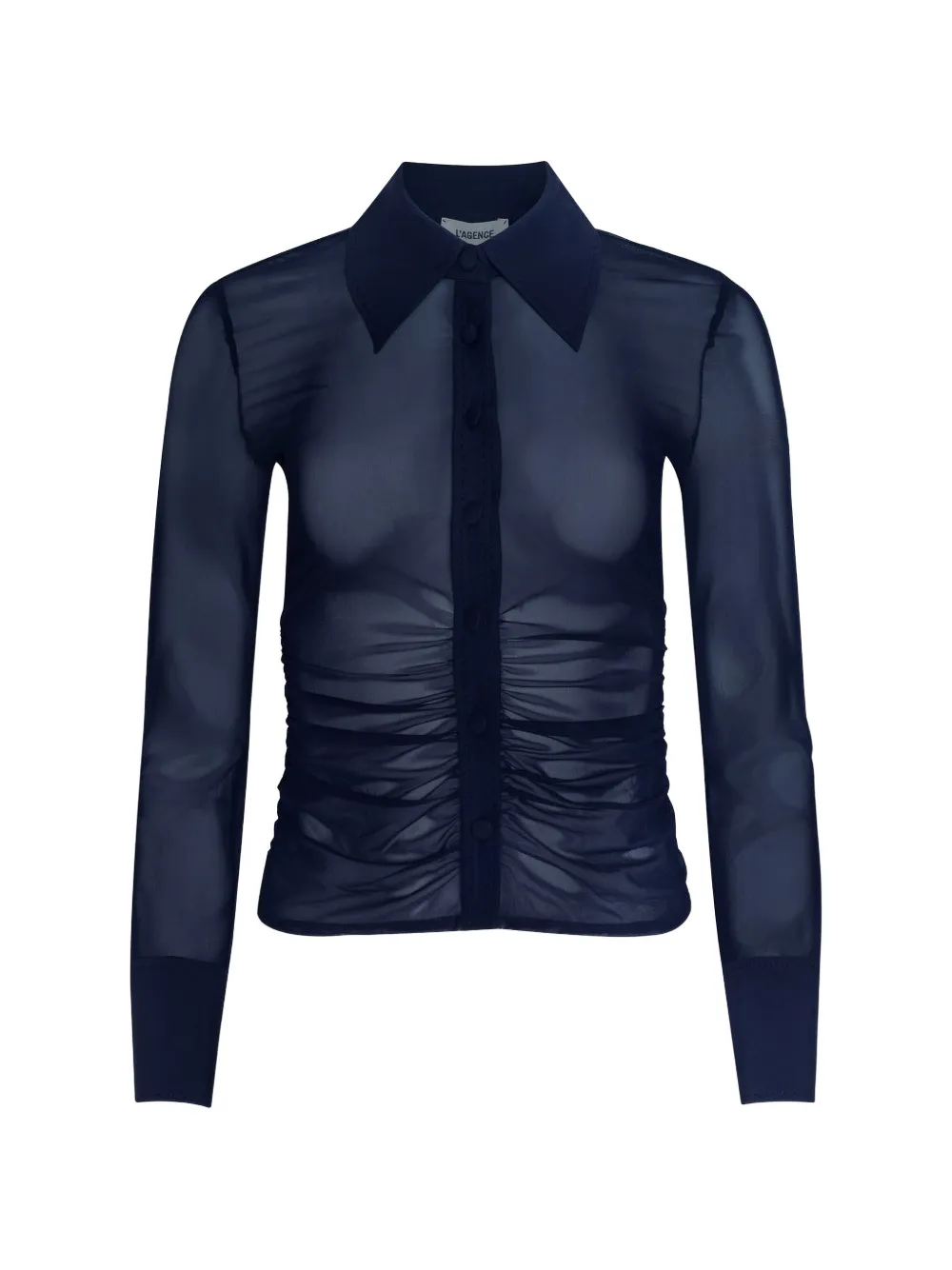 L'Agence Isola mesh shirt - Blu