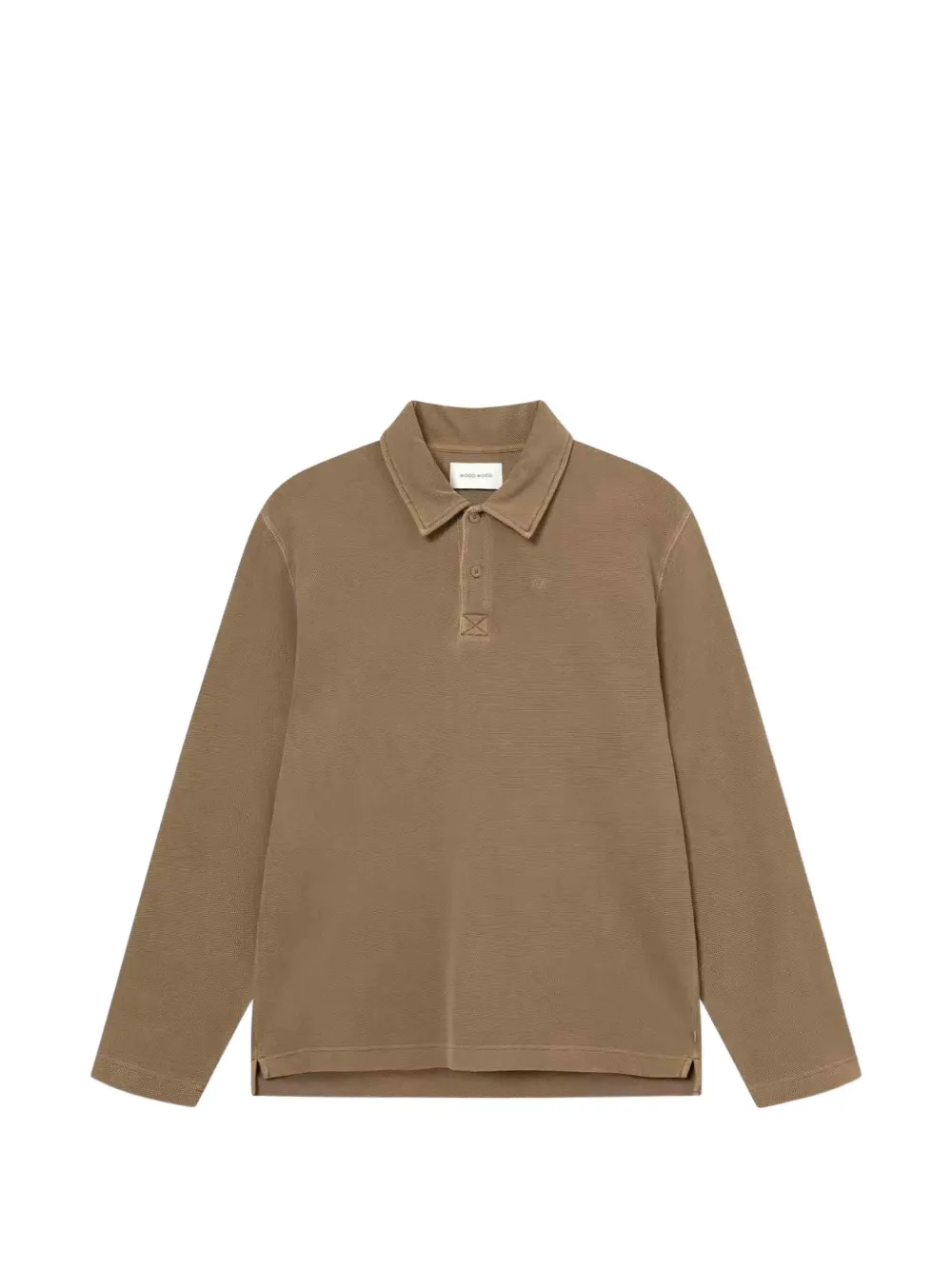 Wood Wood WWThiago long-sleeve polo shirt - Marrone