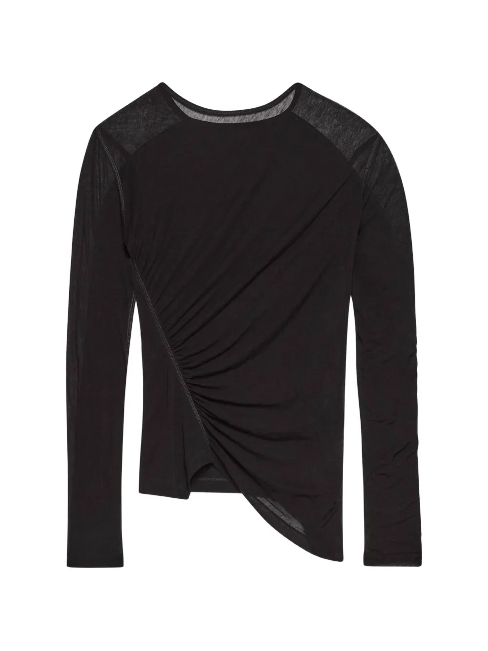Helmut Lang Asymmetrische top Zwart