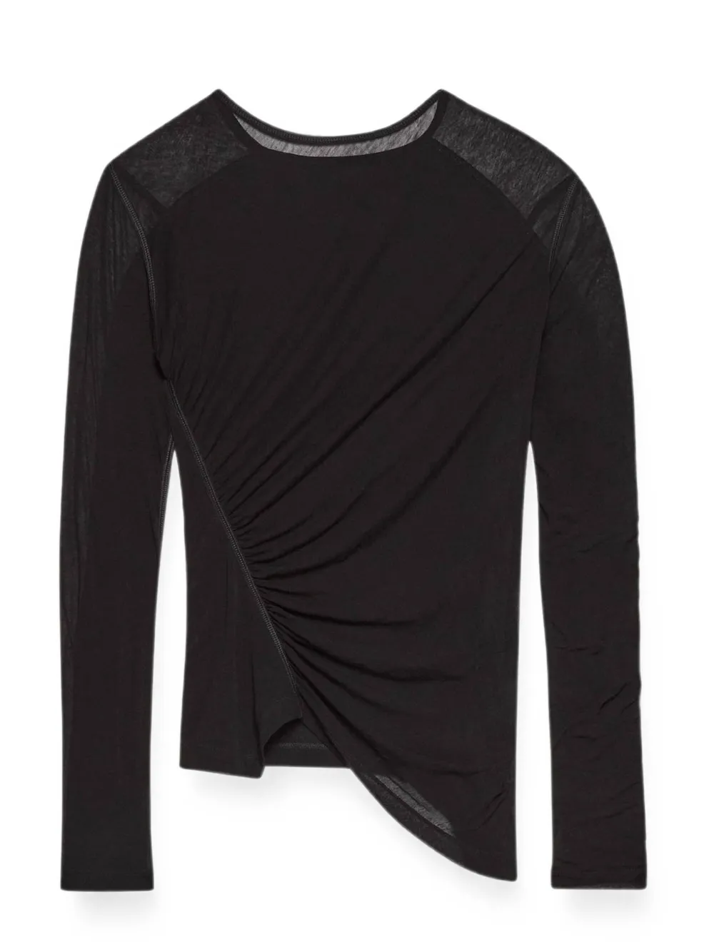 Helmut Lang Asymmetrische top Zwart