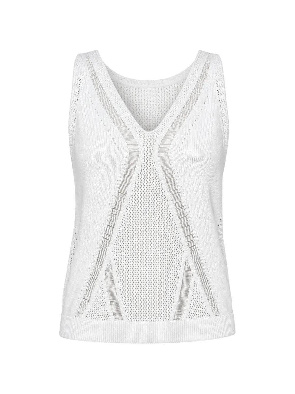 BOSS pointelle-knit sweater - Weiß